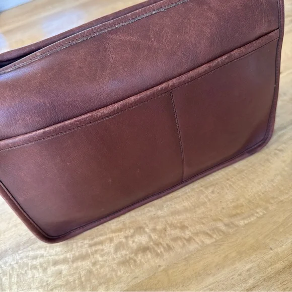 Vintage COACH 70s 80s Carnival Crossbody Brown Leather Small/Med Bag - Picture 11 of 16